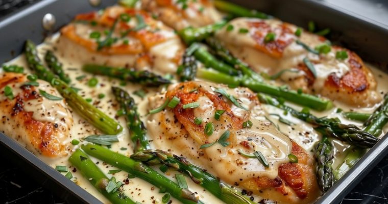 CAESAR CHICKEN WITH ASPARAGUS