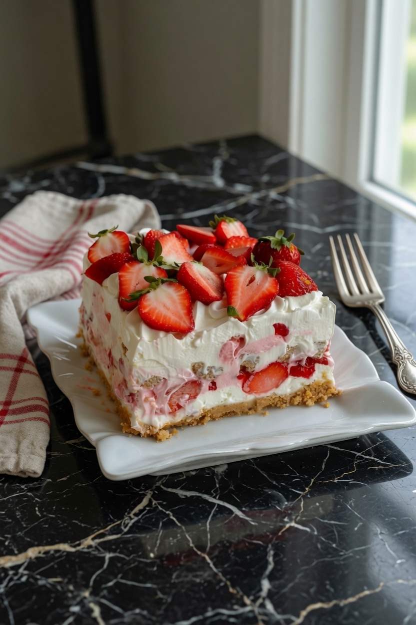Strawberry Cream Cheese Icebox Cake