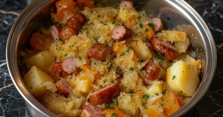 Polish Sausage, Sauerkraut And Potatoes (Crockpot)