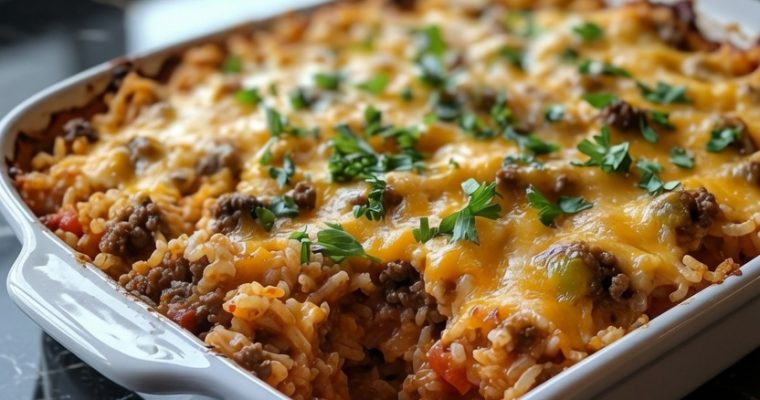 BEEF AND RICE CASSEROLE