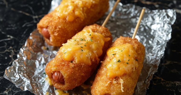 Cheesy Corn Dog Bites