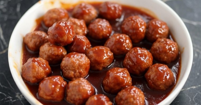 3 Ingredient Sweet and Spicy Crock Pot Meatballs