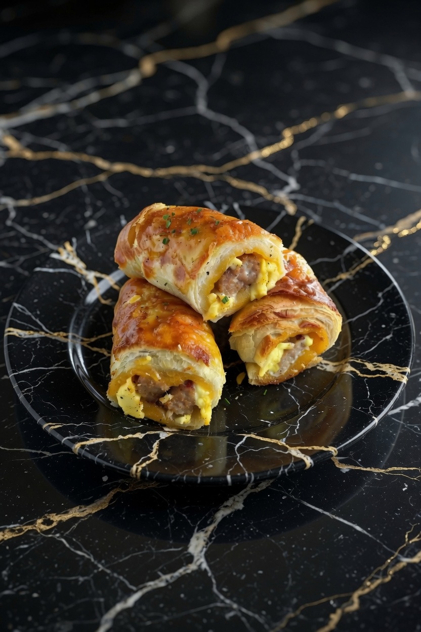 Sausage, Egg and Cheese Breakfast Roll-Ups