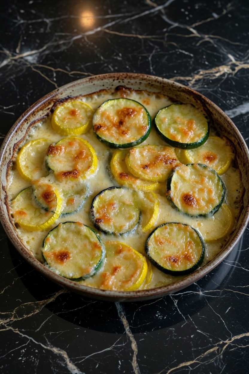 Zucchini and Squash Au Gratin