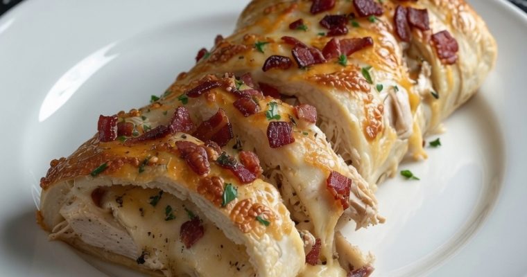 Chicken Bacon Ranch Stromboli