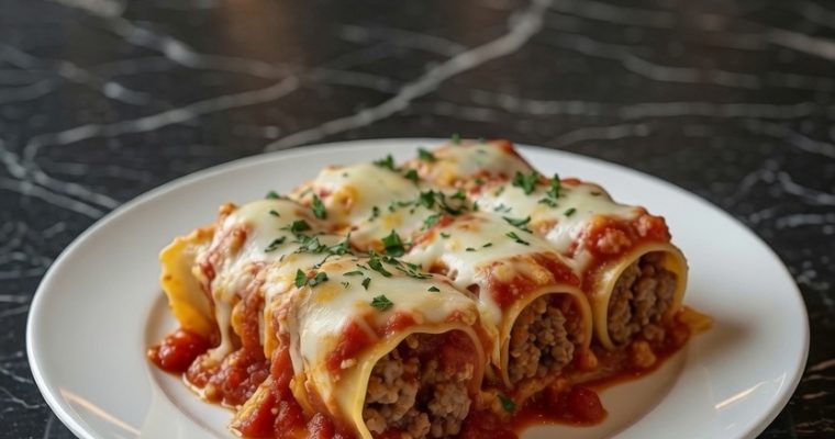 Three-Cheese Sausage Lasagna Roll-Ups