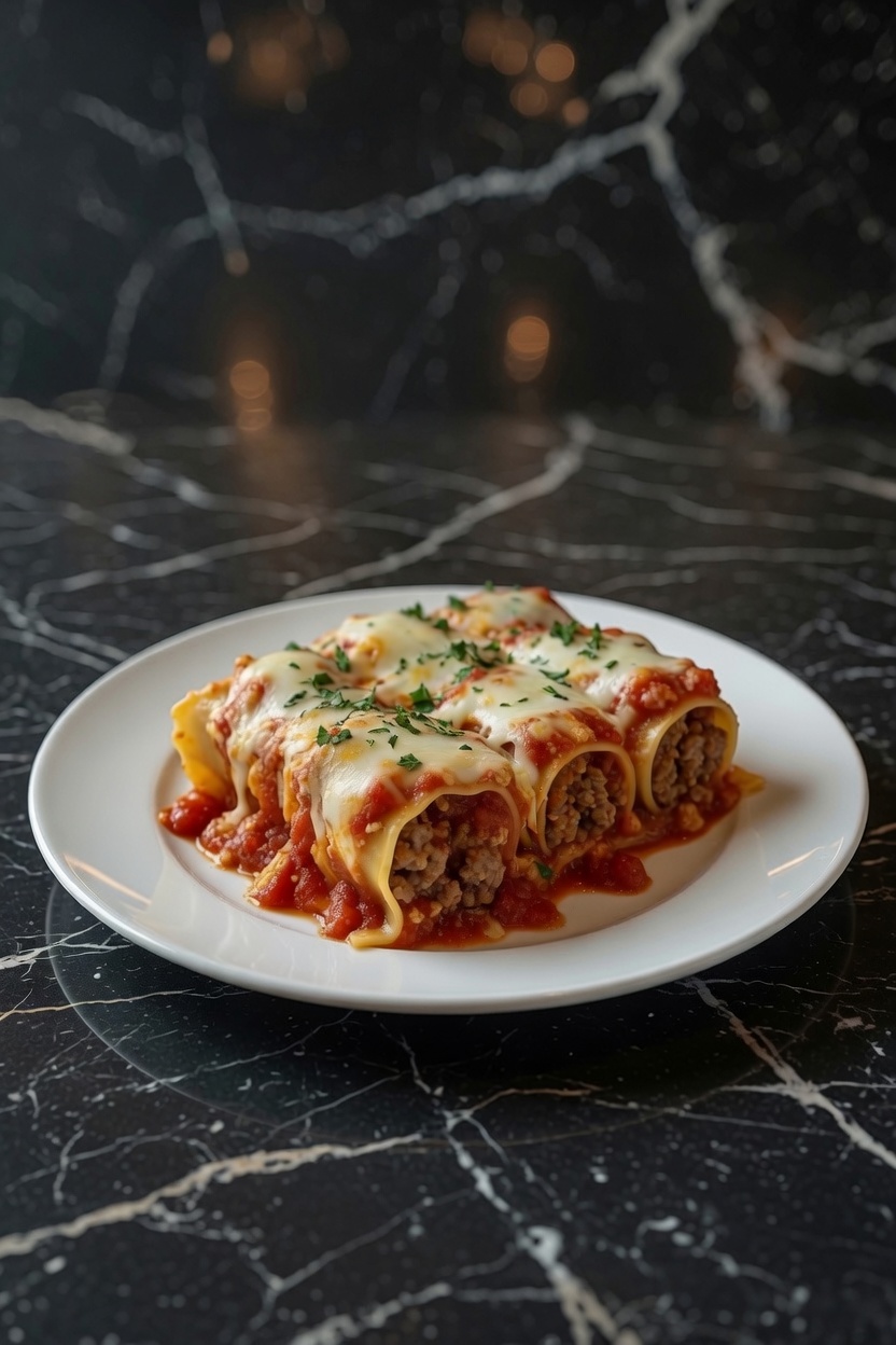 Three-Cheese Sausage Lasagna Roll-Ups