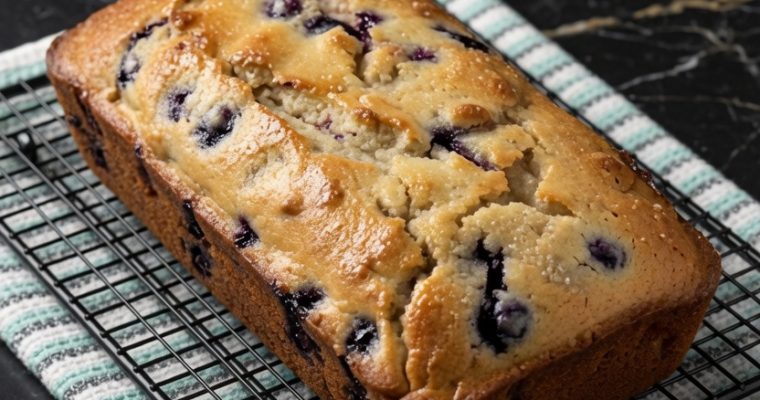 Easy Lemon Blueberry Bread Loaf
