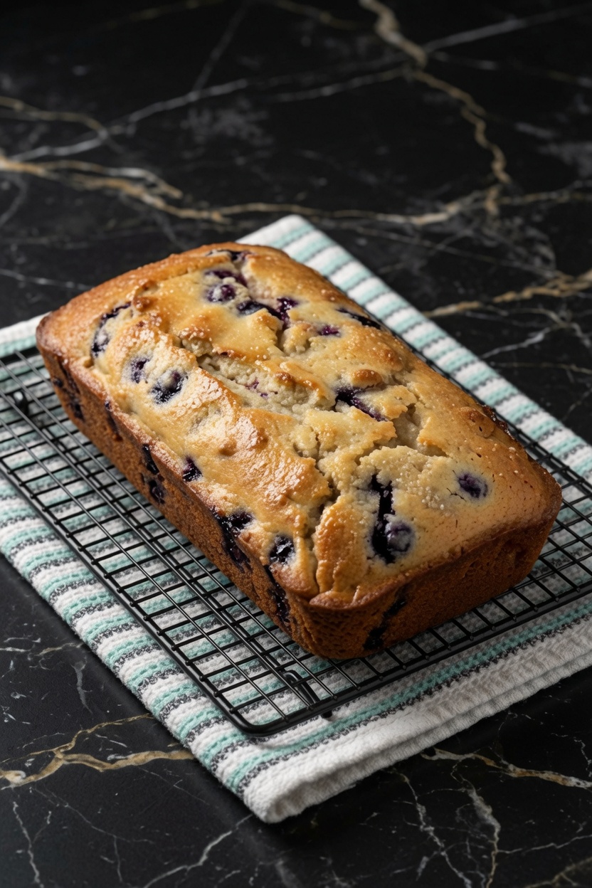 Easy Lemon Blueberry Bread Loaf