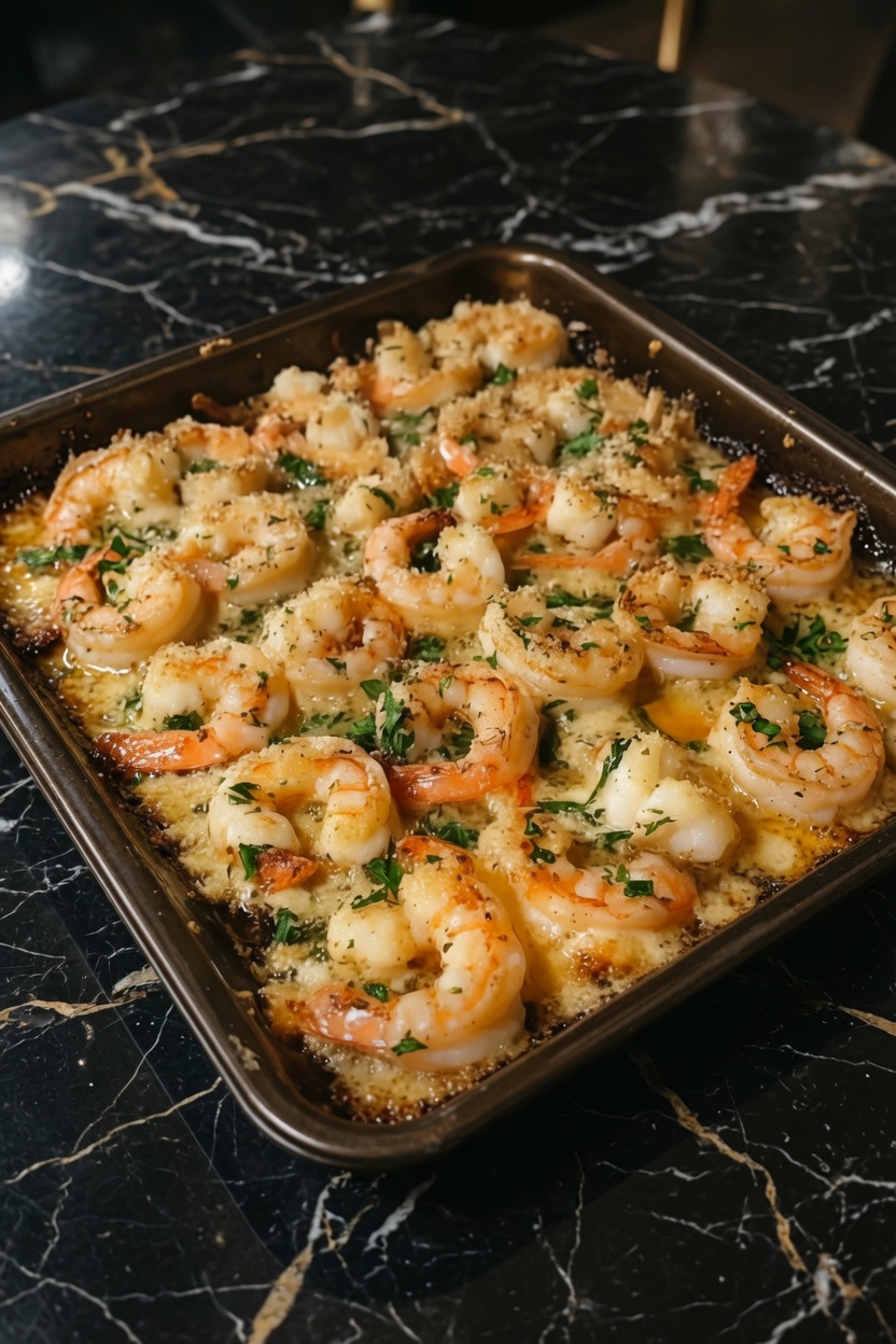 Garlic Parmesan Baked Shrimp