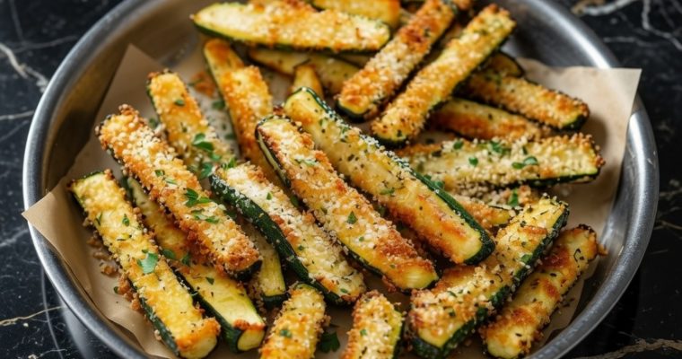 Garlic Lemon Oven Baked Zucchini