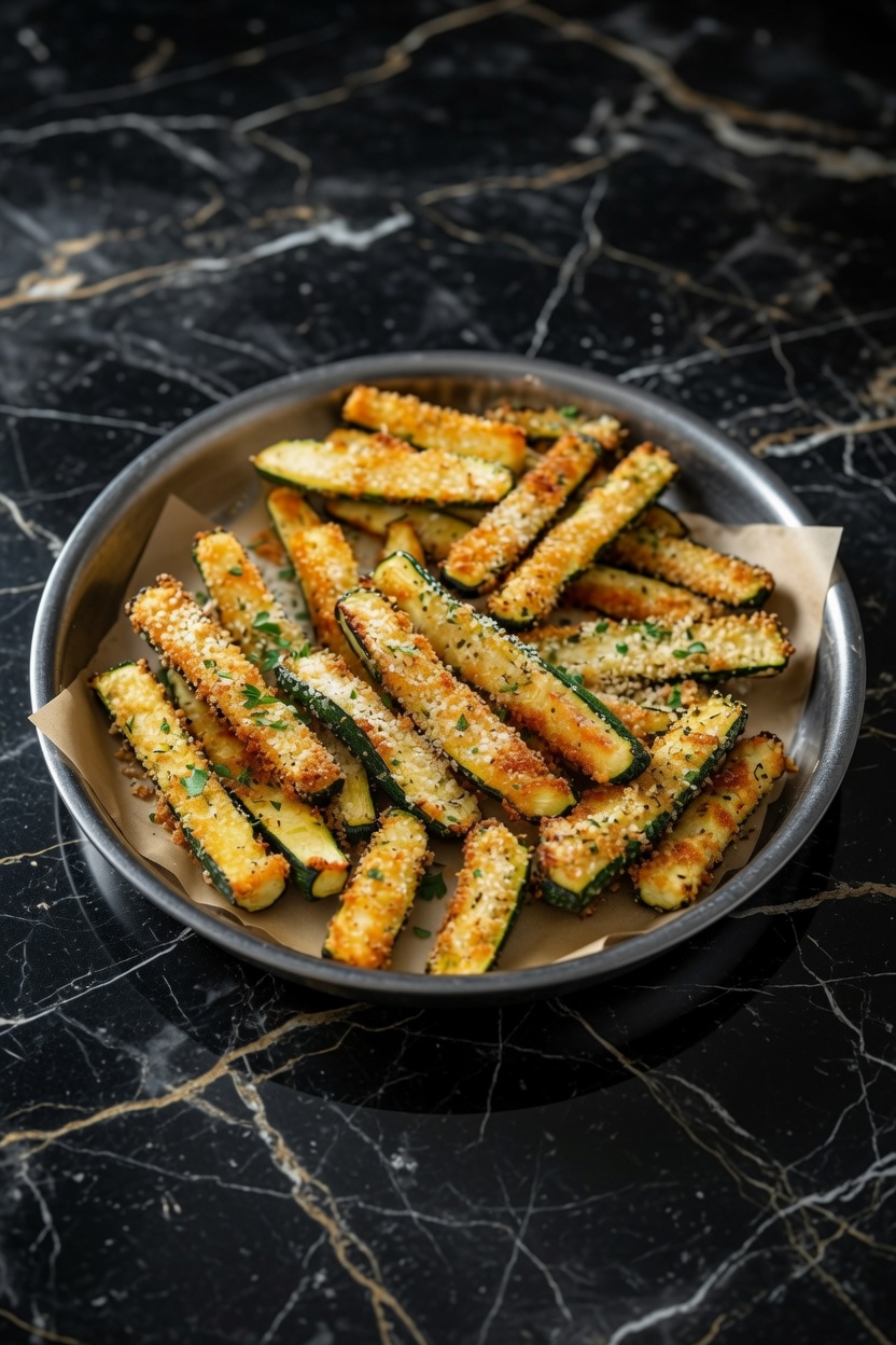 Garlic Lemon Oven Baked Zucchini