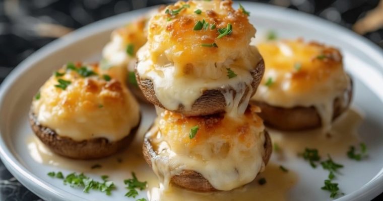 Savory Crab Stuffed Mushrooms