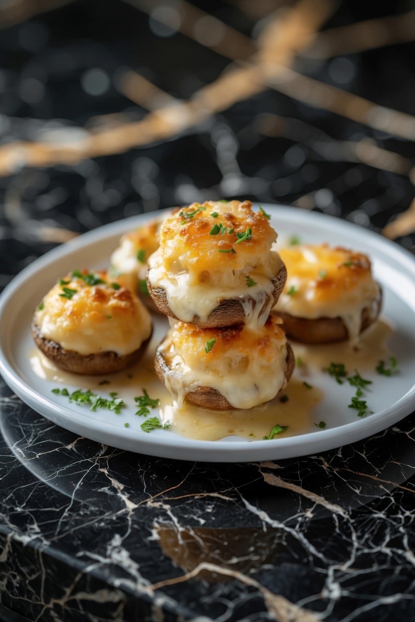 Savory Crab Stuffed Mushrooms