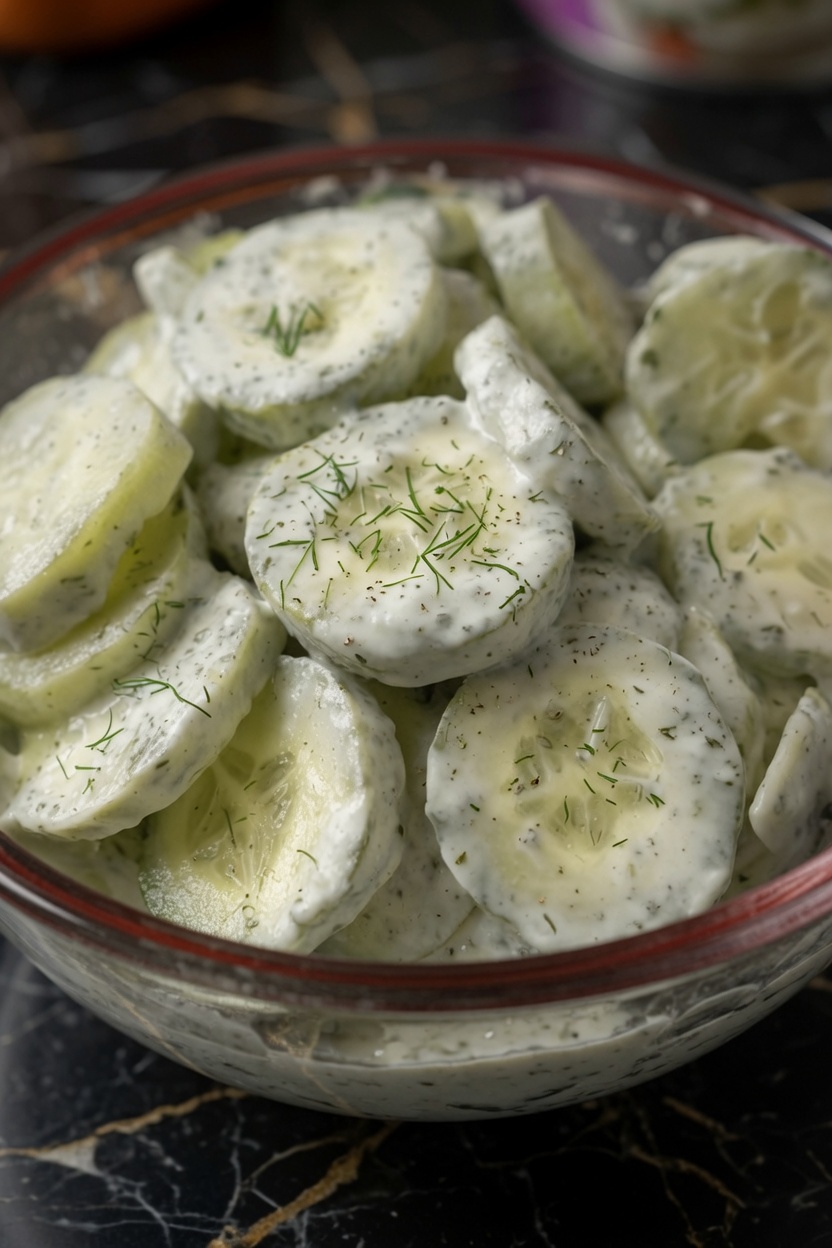 Dad’s Creamy Cucumber Salad