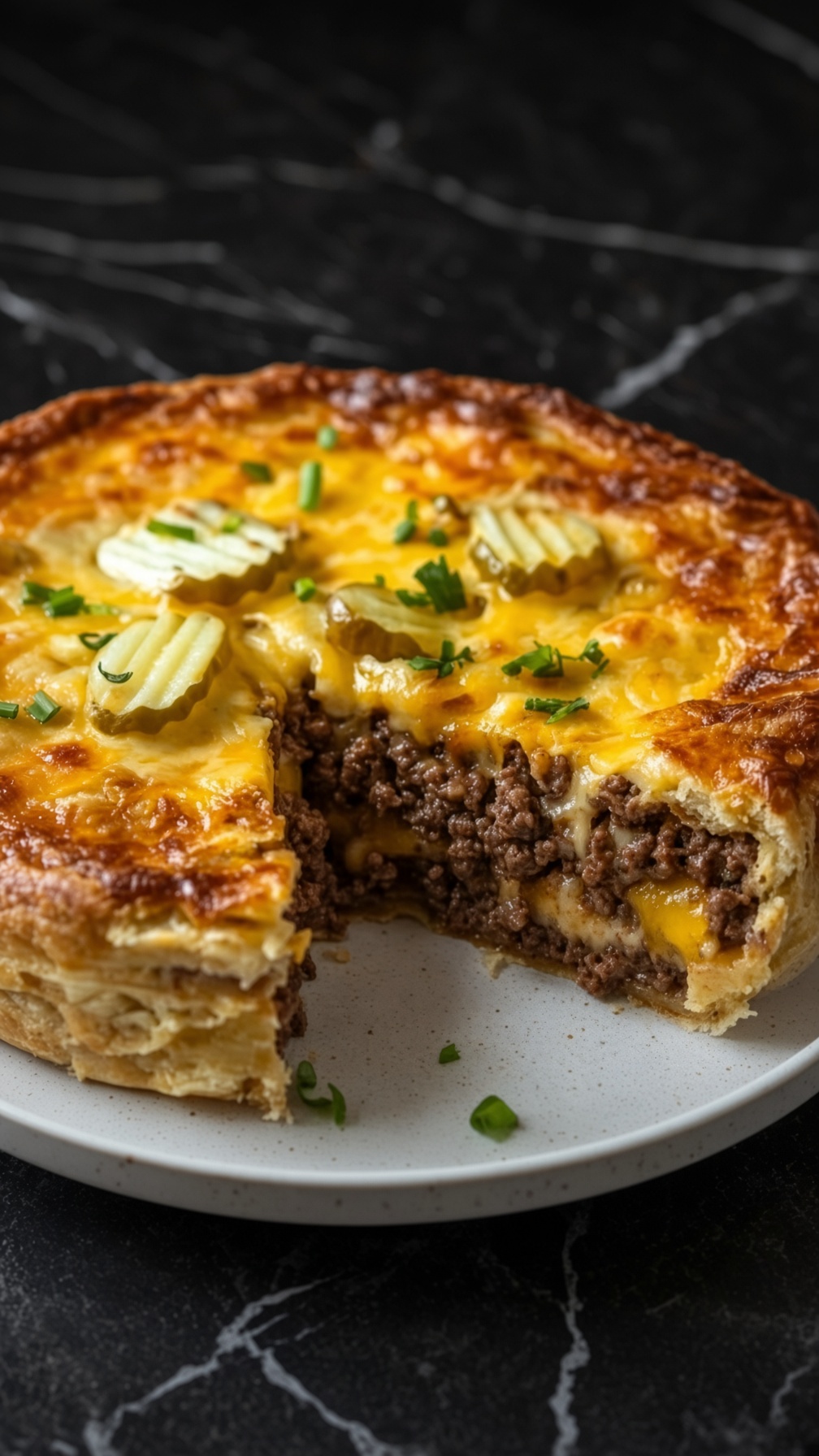IMPOSSIBLE CHEESEBURGER PIE