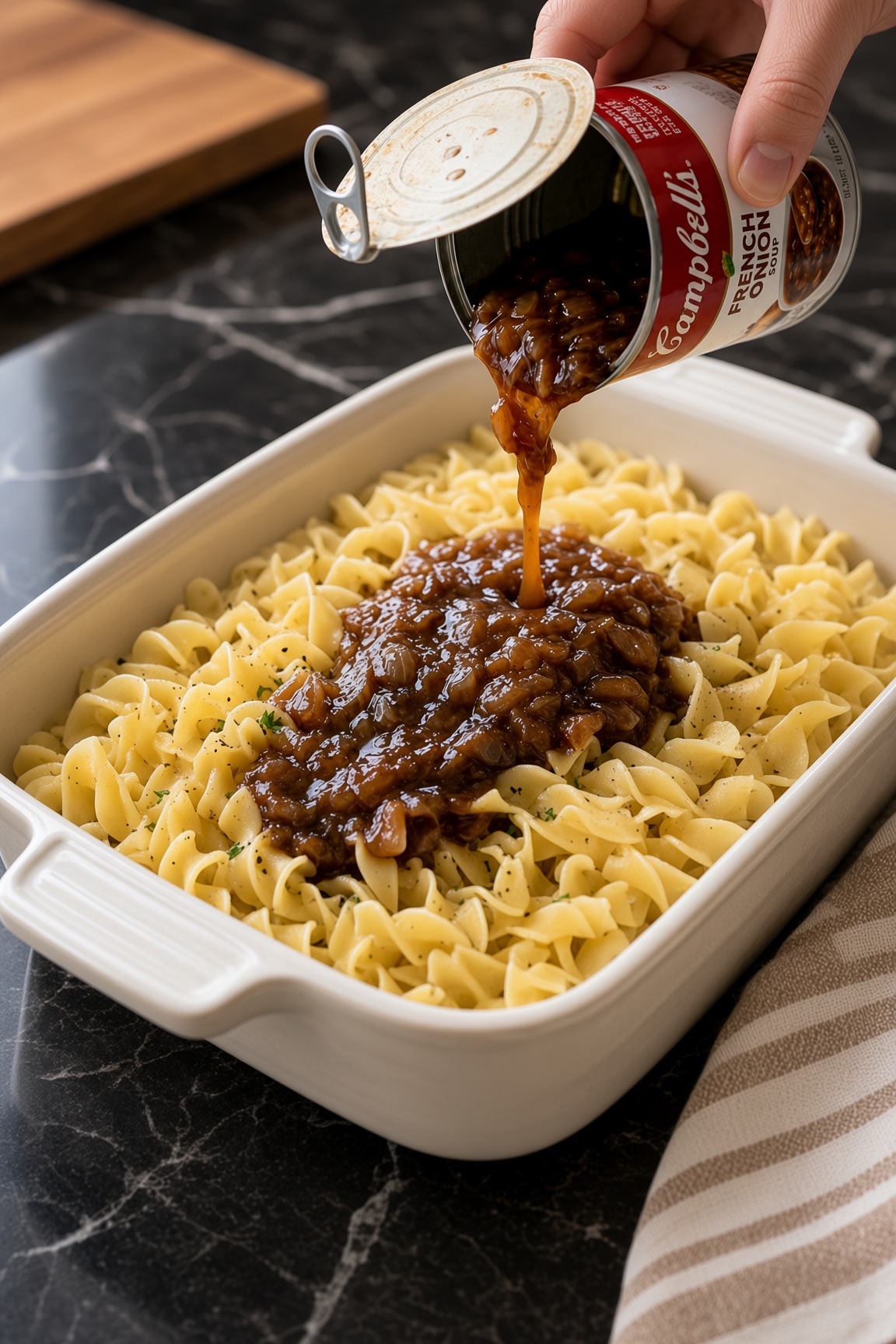 Oven-Baked Amish French Onion Noodles