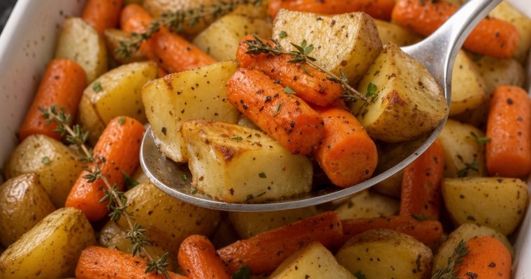 Oven Baked 4-Ingredients Amish Carrot and Potato Roast