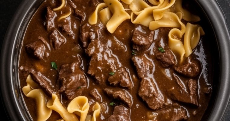 Crockpot Beef and Noodles