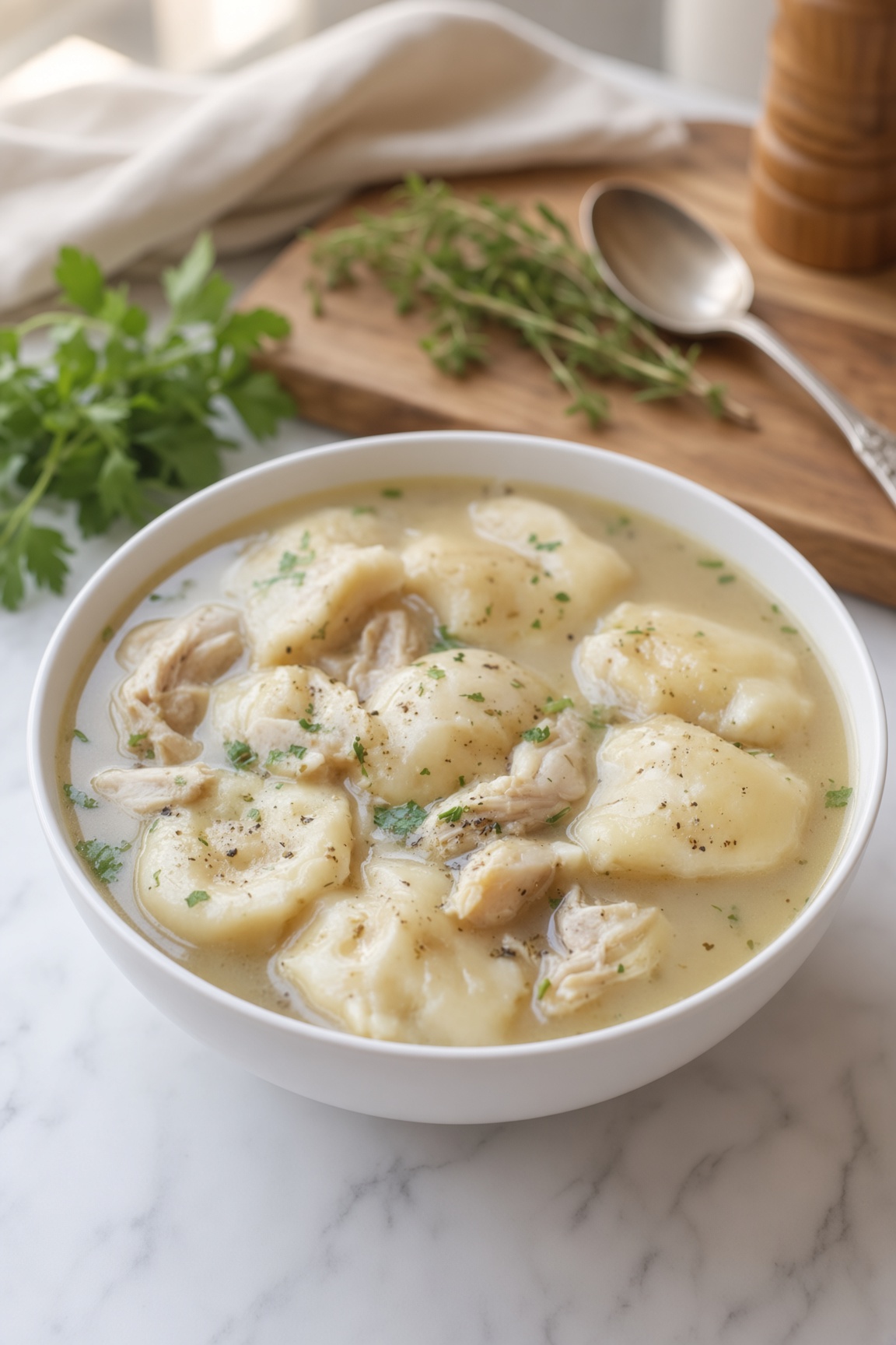 Old Fashioned Homemade Chicken & Dumplings