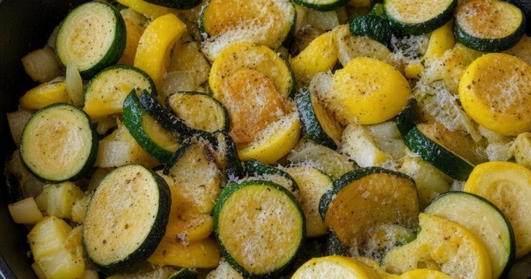 Sauteed Parmesan Zucchini and Yellow Squash