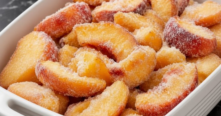 Baked Peach Dump Dessert