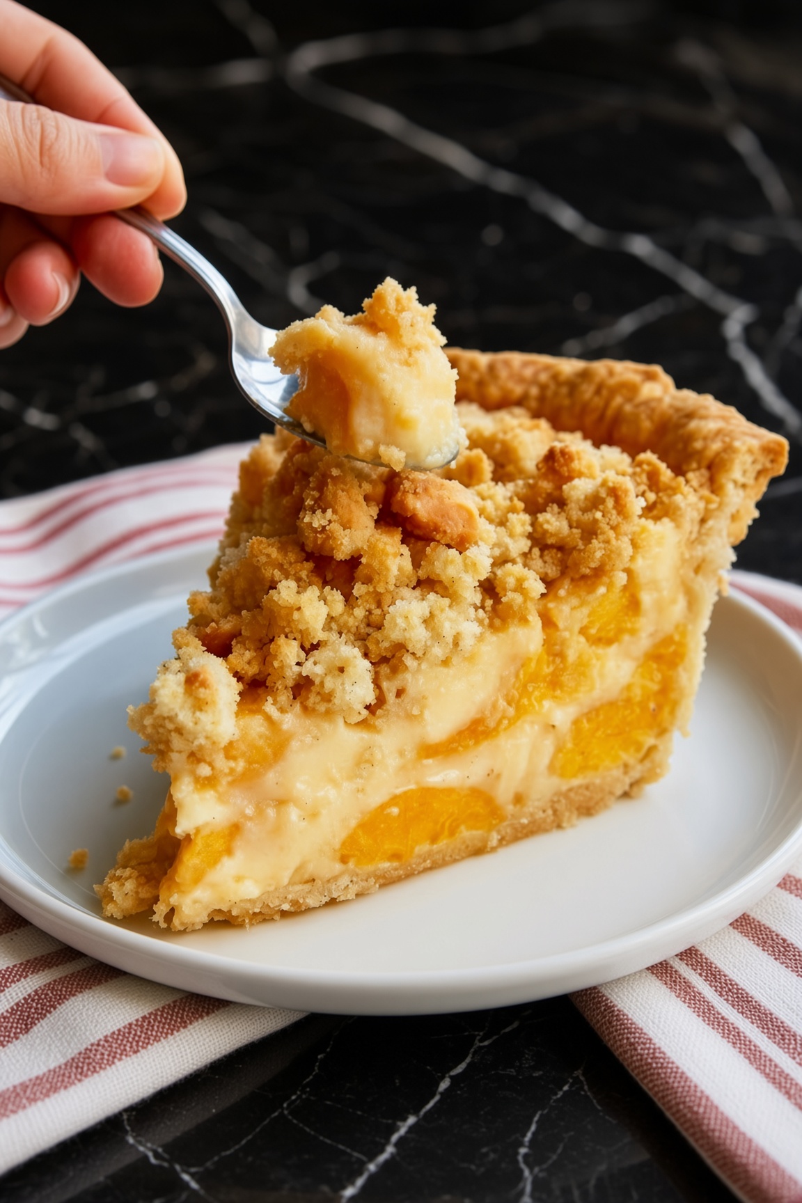 Custard Peach Pie