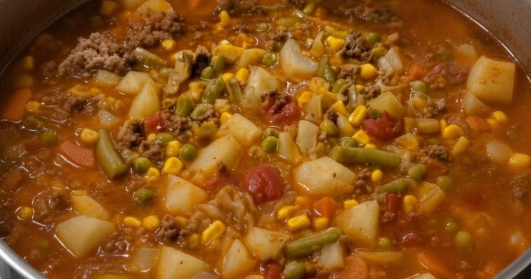 Grandma’s Hamburger and Vegetable Soup
