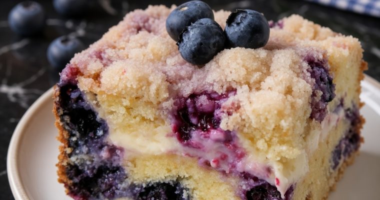 Blueberry Cream Cheese Crumb Cake