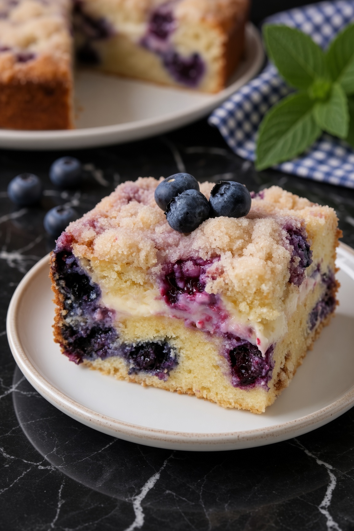 Blueberry Cream Cheese Crumb Cake