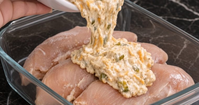 Creamy Green Chile Taco Baked Chicken