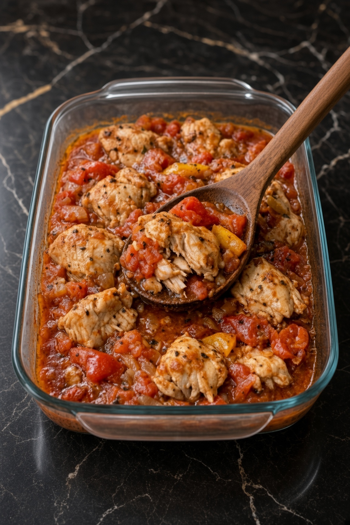 Easy Chicken Cacciatore Casserole