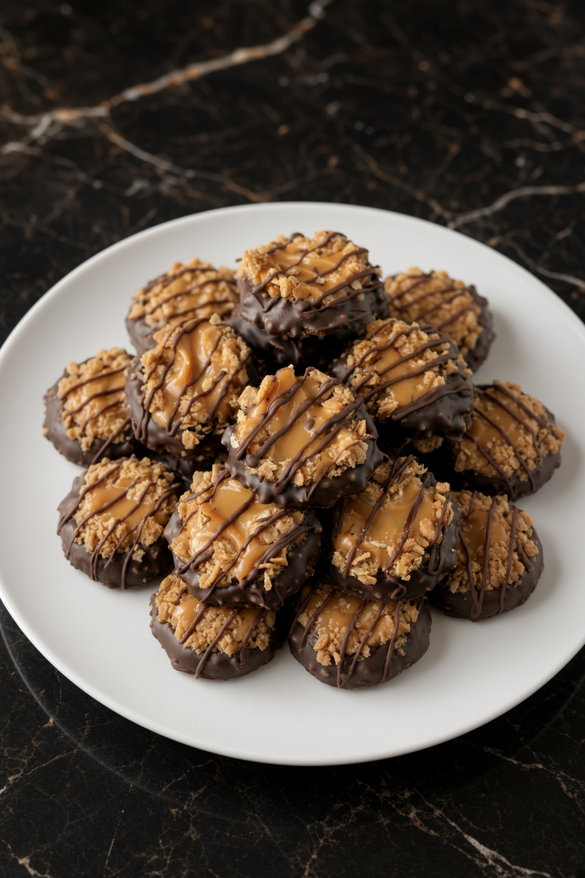 Easy No-Bake Samoa Cookies