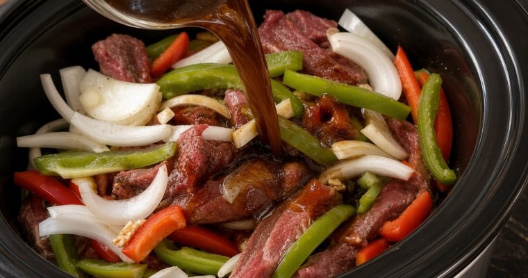 Slow Cooker Pepper Steak