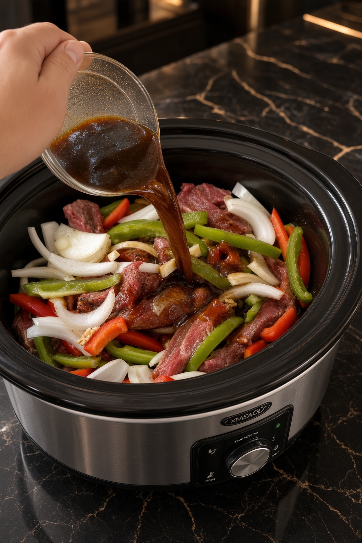 Slow Cooker Pepper Steak