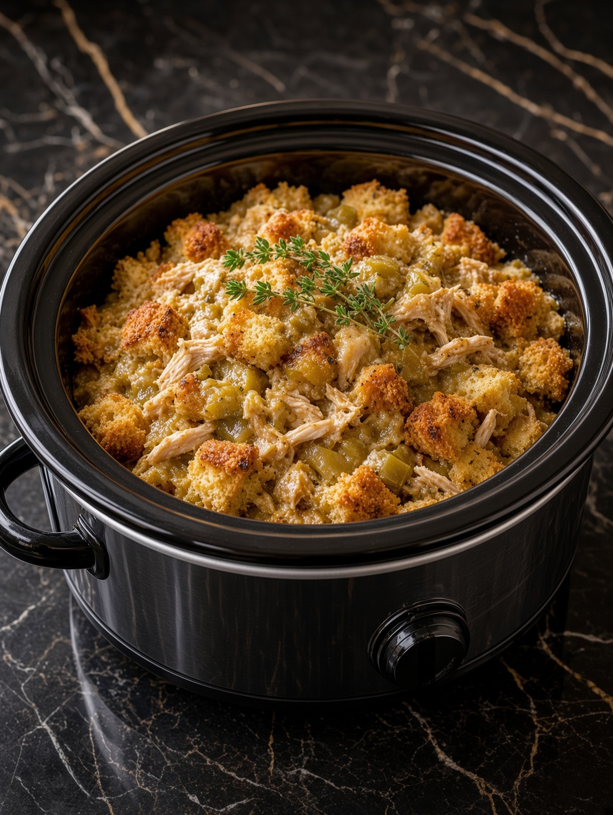Slow Cooker Chicken and Stuffing