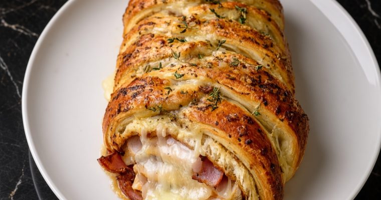 Chicken Cordon Bleu Crescent Braid