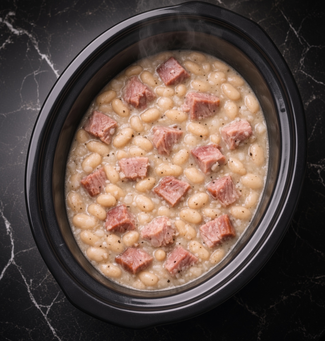 Slow Cooker Ham and Beans