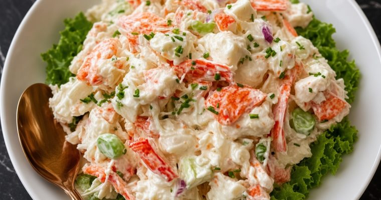 Creamy Seafood Salad with Imitation Crab