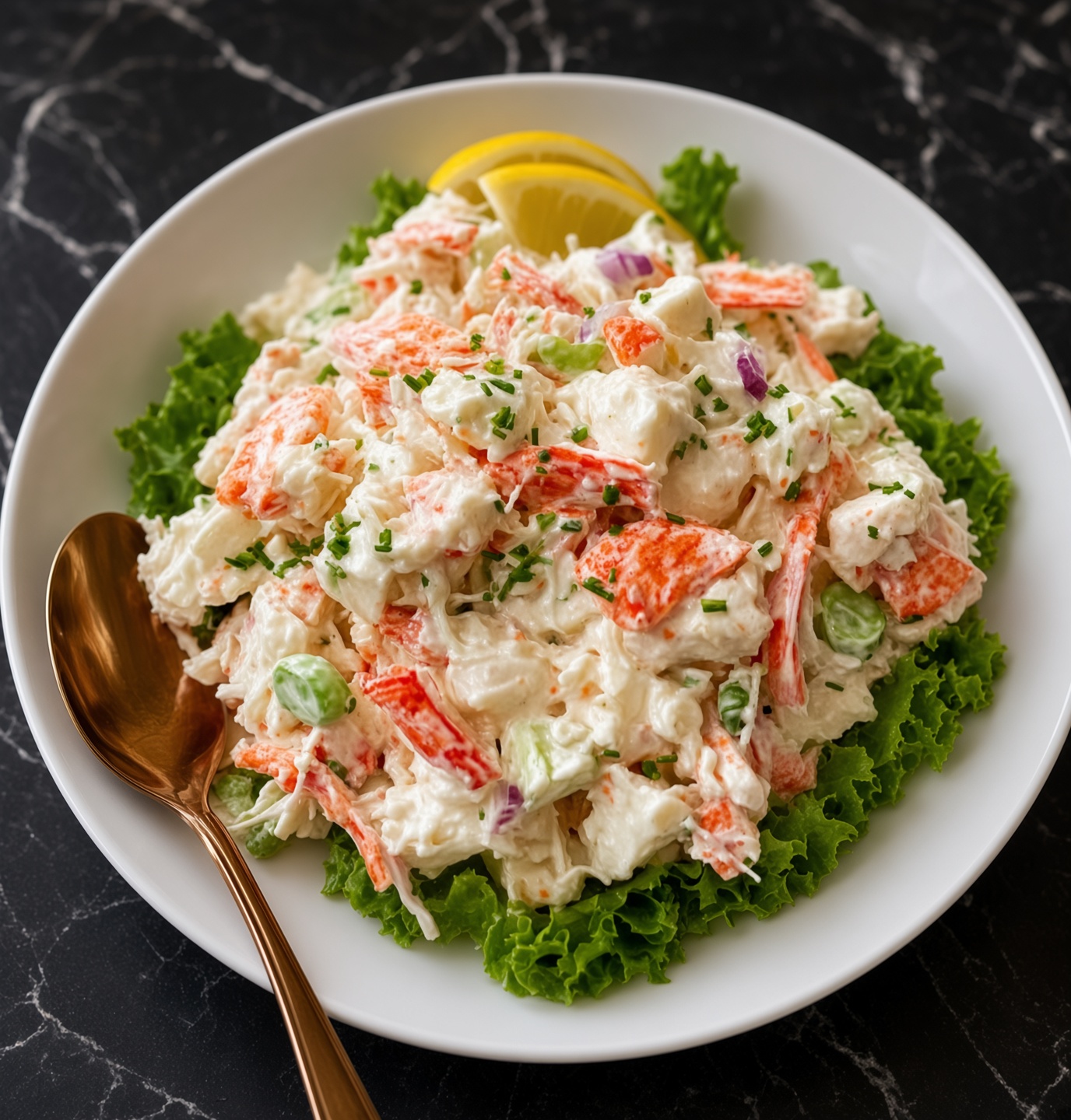 Creamy Seafood Salad with Imitation Crab