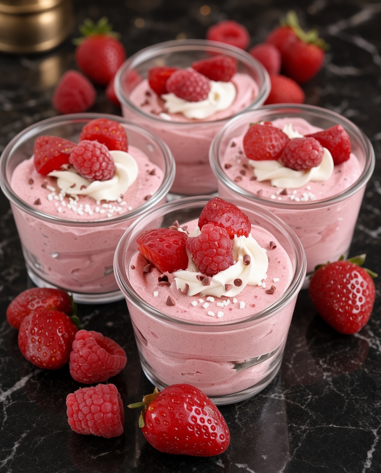 Strawberry Mousse Cups