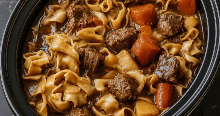 3 Ingredient Beef Stew Noodles