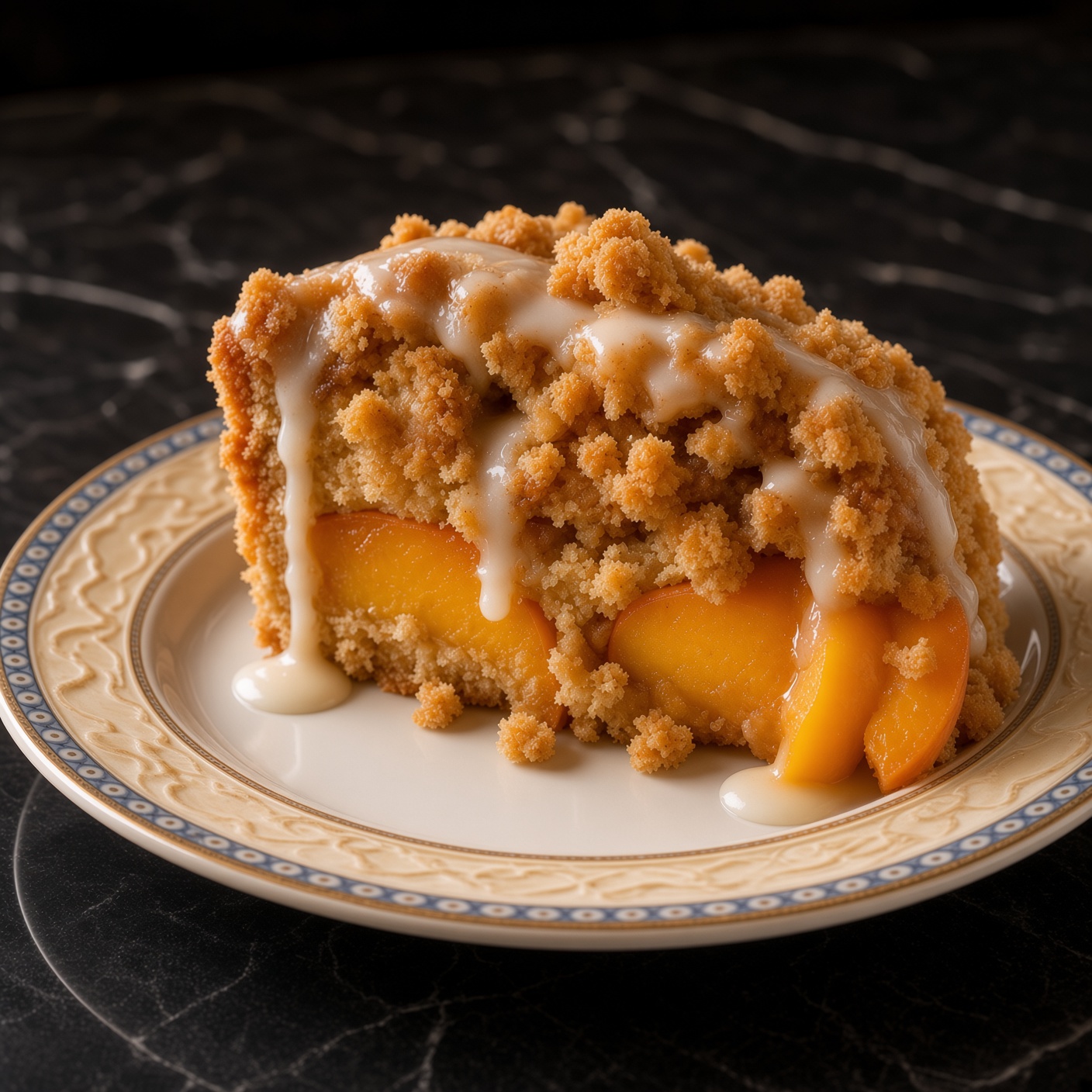Southern Peach Crumb Cake
