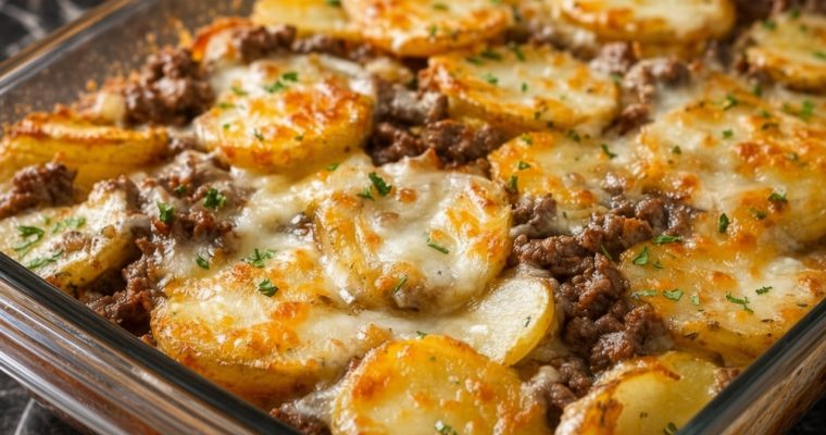 Oven-Baked Beef and Potato Bake