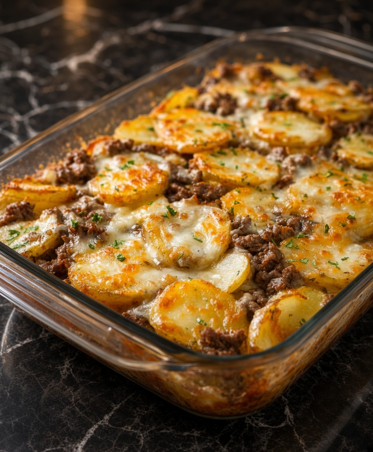Oven-Baked Beef and Potato Bake