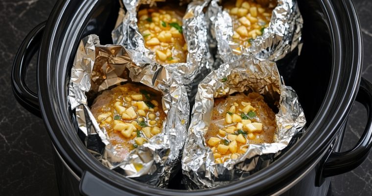 Slow Cooker Garlic Butter Steak Packets