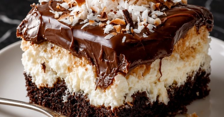 Mounds Poke Cake