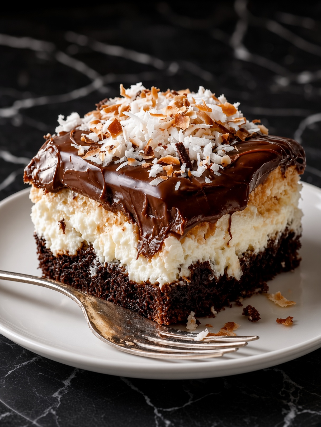 Mounds Poke Cake