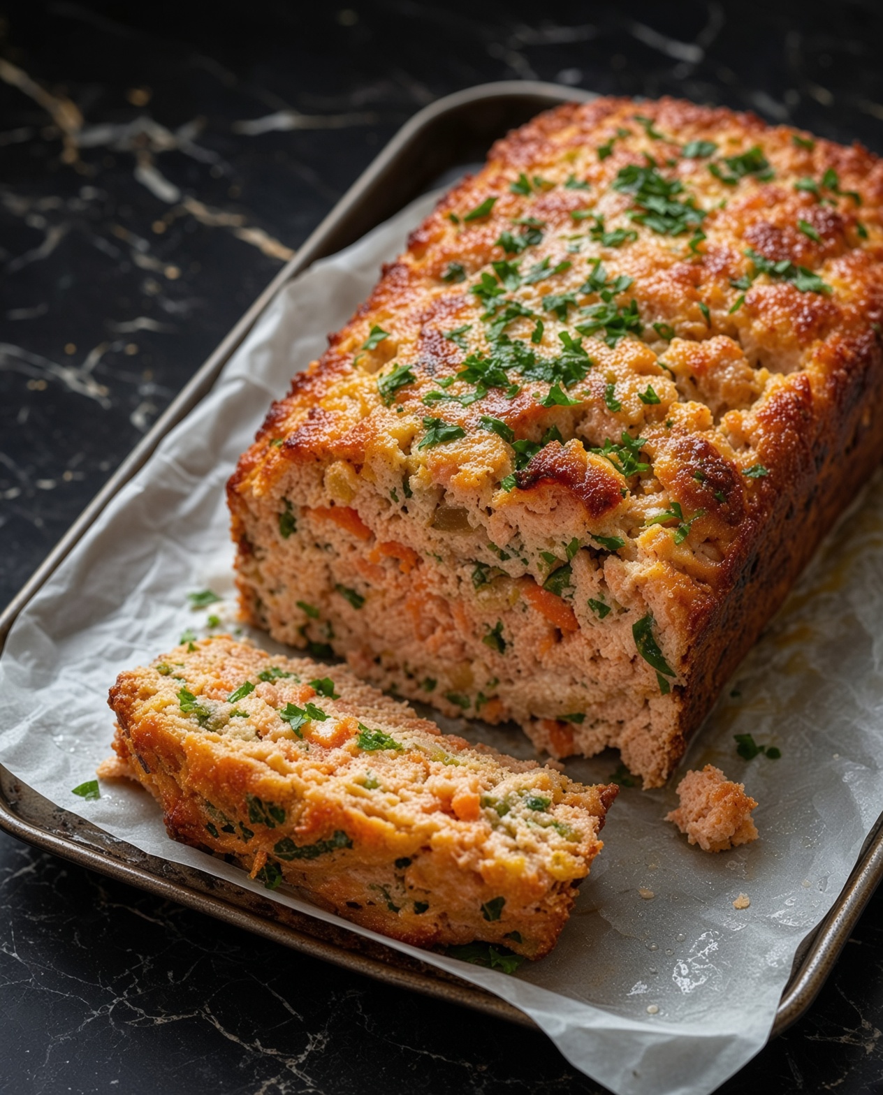 Retro Oven-baked Salmon Loaf