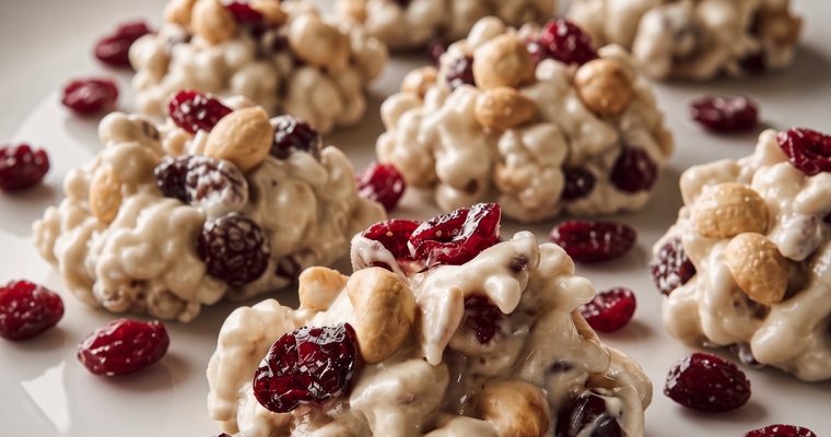 Amish White Cashew Clusters with Cranberries
